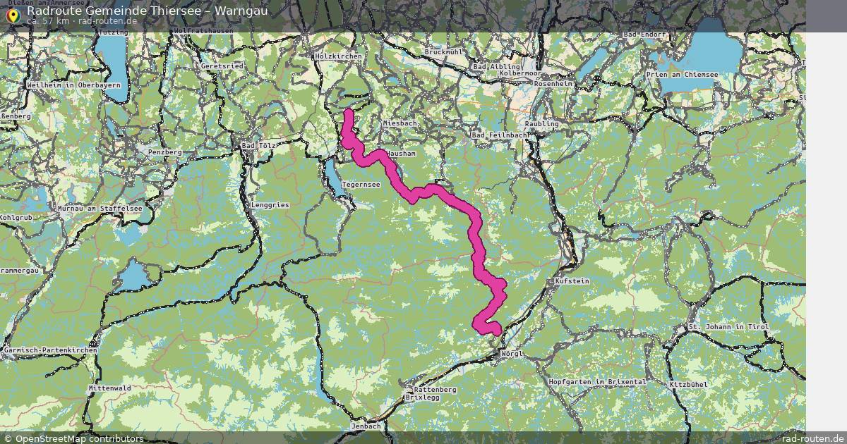 Fahrradroute Gemeinde Bad Häring – Warngau