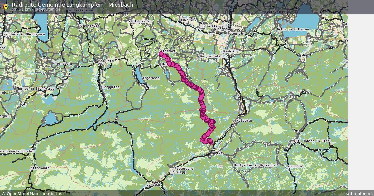 Fahrradroute Gemeinde Langkampfen – Miesbach