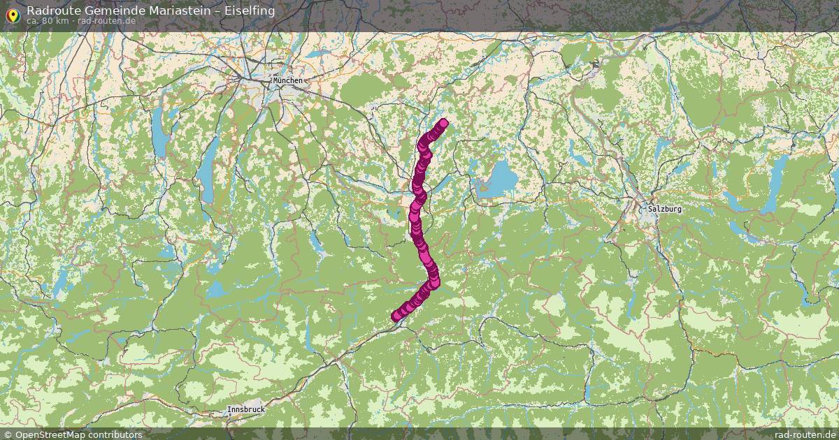 Fahrradroute Gemeinde Mariastein – Eiselfing