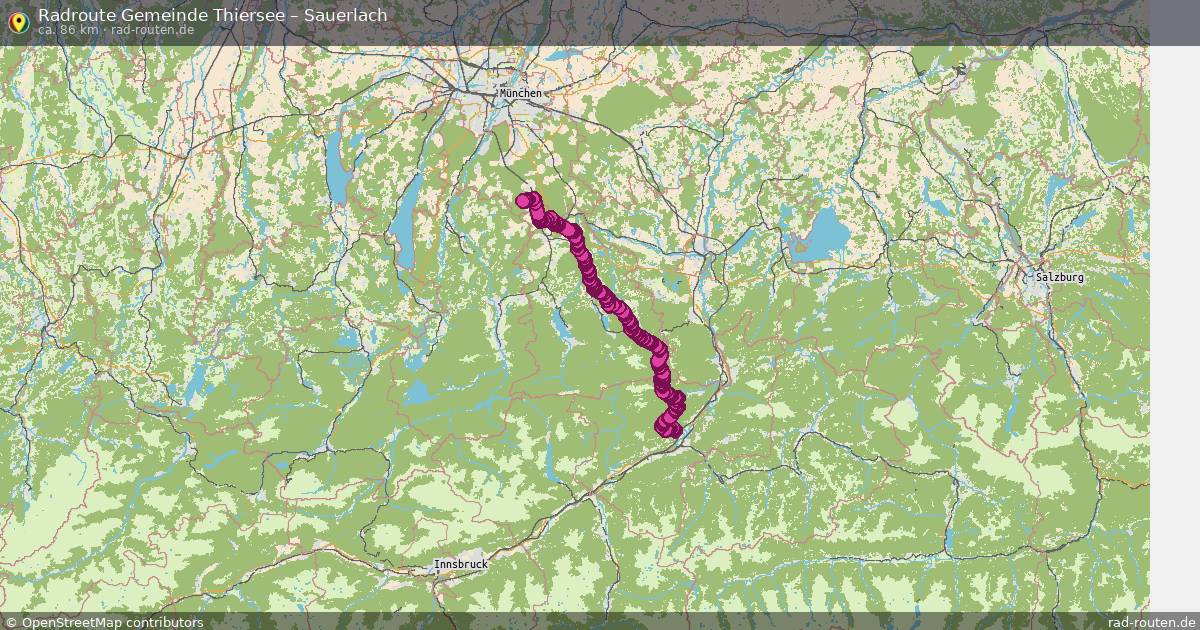Fahrradroute Gemeinde Thiersee – Sauerlach