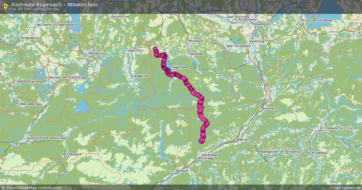 Fahrradroute Kramsach – Waakirchen