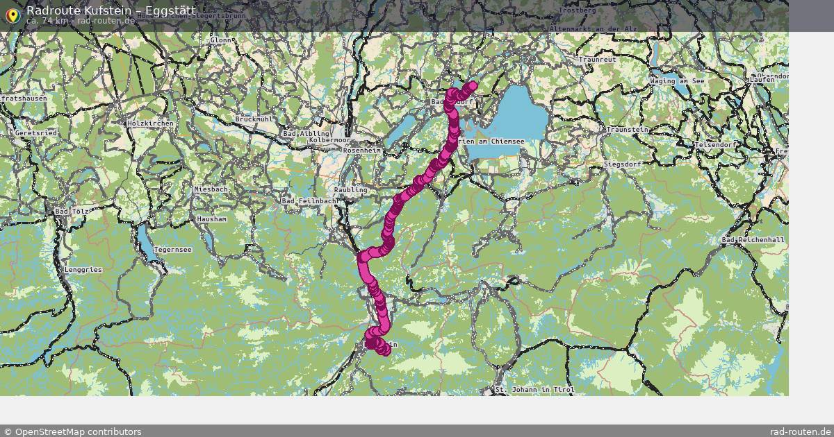 Fahrradroute Kufstein – Eggstätt