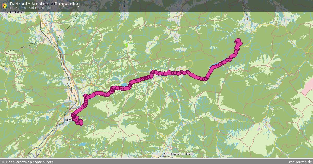 Fahrradroute Kufstein – Ruhpolding