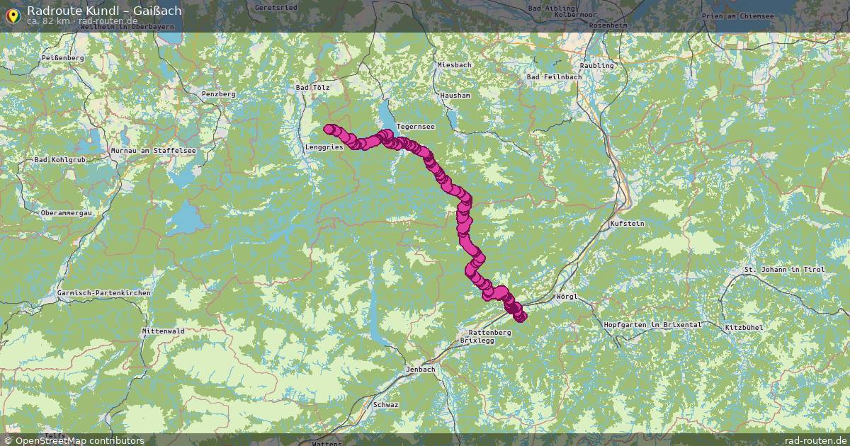 Fahrradroute Kundl – Gaißach