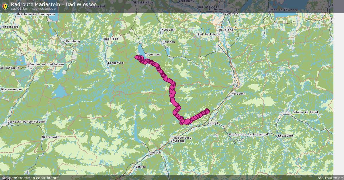 Fahrradroute Mariastein – Bad Wiessee