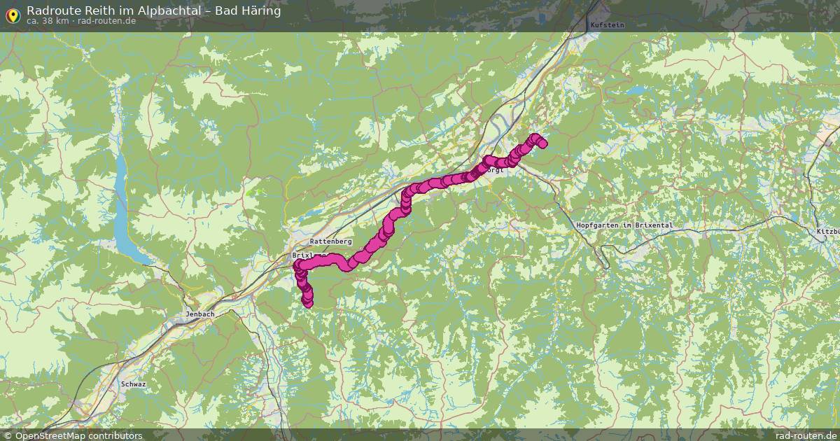 Fahrradroute Reith Im Alpbachtal – Bad Häring
