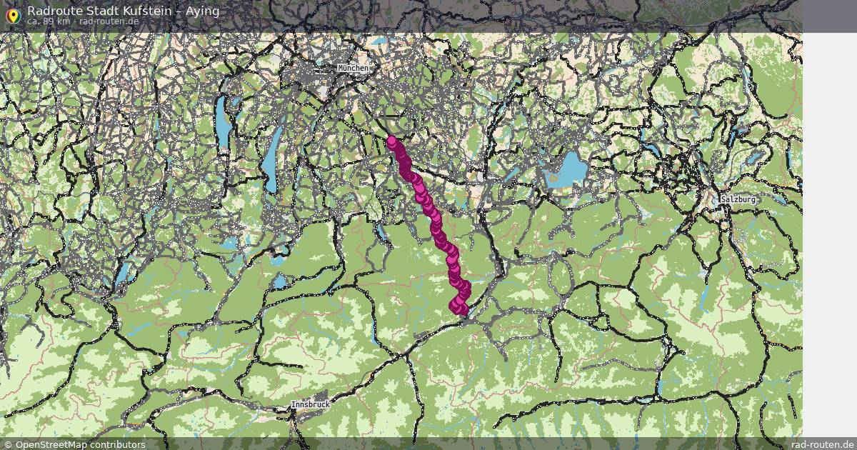 Fahrradroute Stadt Kufstein – Aying