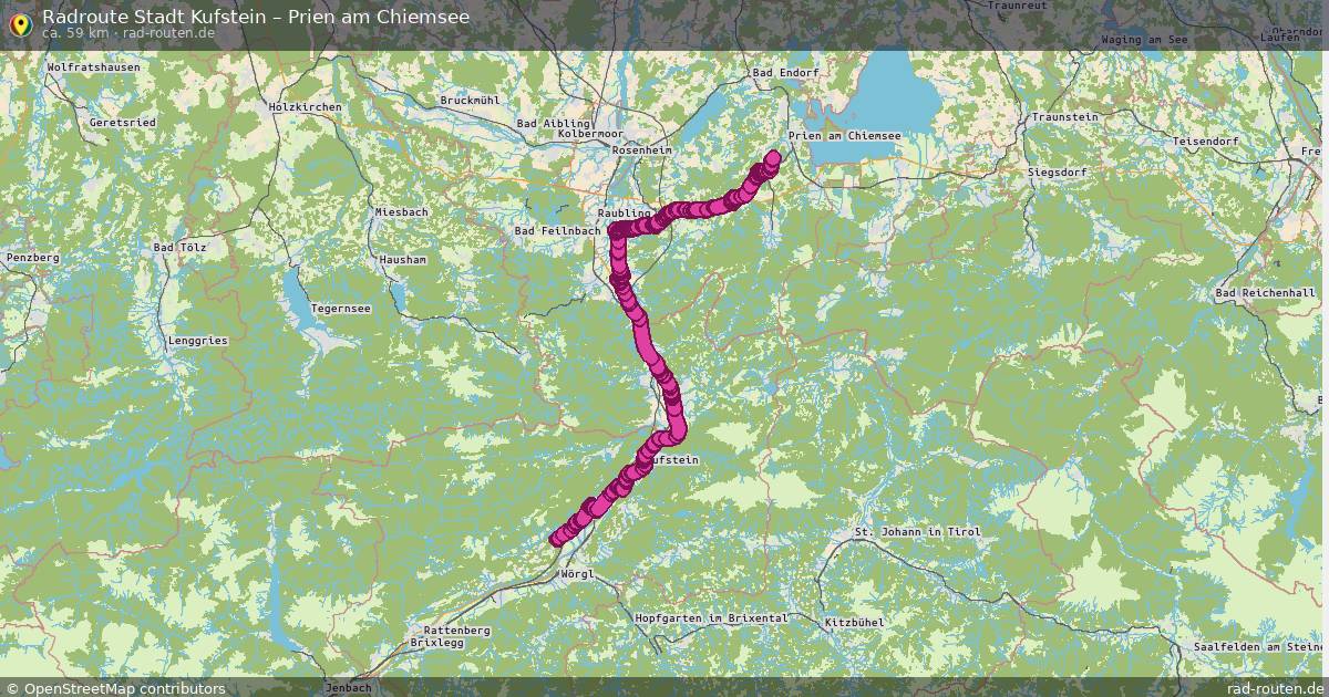 Fahrradroute Stadt Kufstein – Prien Am Chiemsee