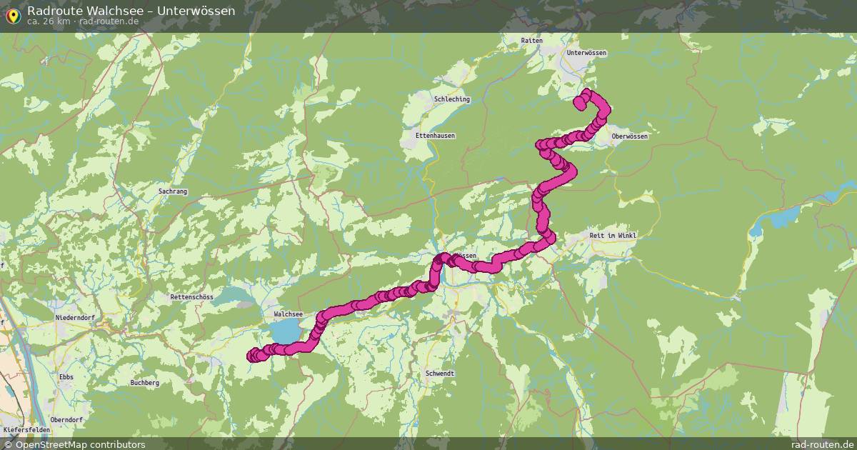 Fahrradroute Walchsee – Unterwössen
