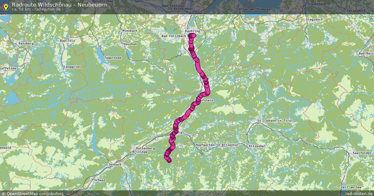 Fahrradroute Wildschönau – Neubeuern