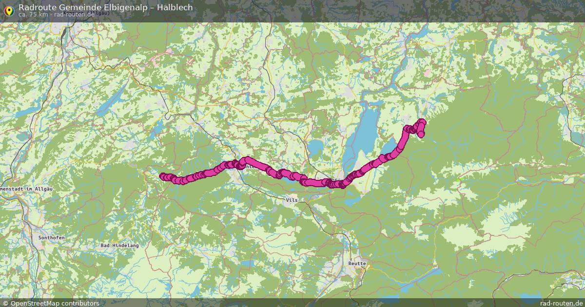 Fahrradroute Gemeinde Elbigenalp – Halblech