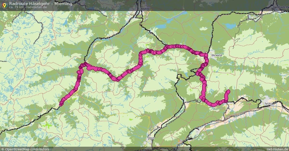 Fahrradroute Häselgehr – Mieming