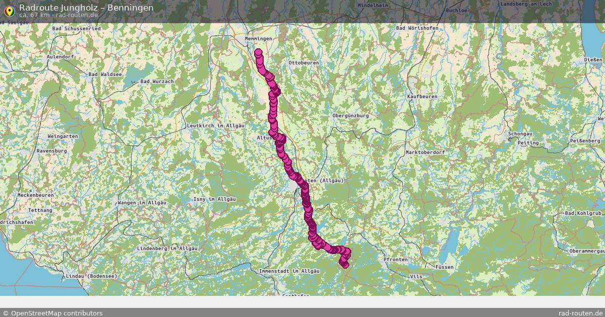 Fahrradroute Jungholz – Benningen