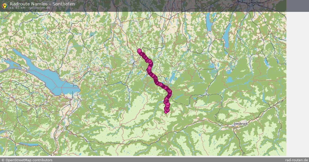 Fahrradroute Namlos – Sonthofen