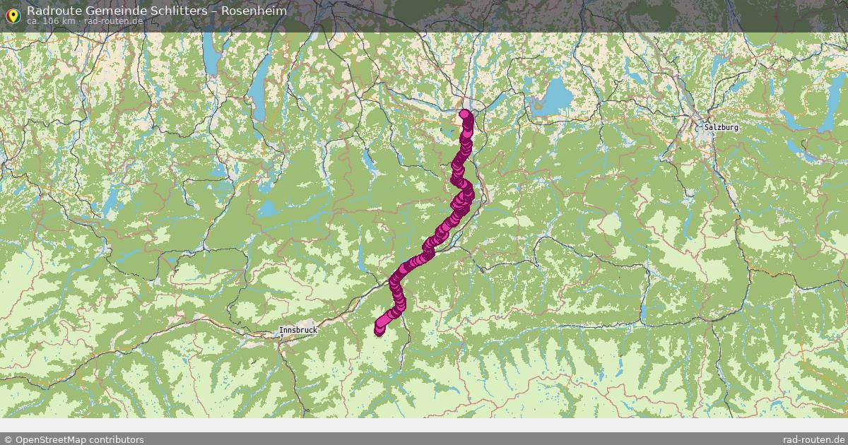 Fahrradroute Gemeinde Stumm – Rosenheim