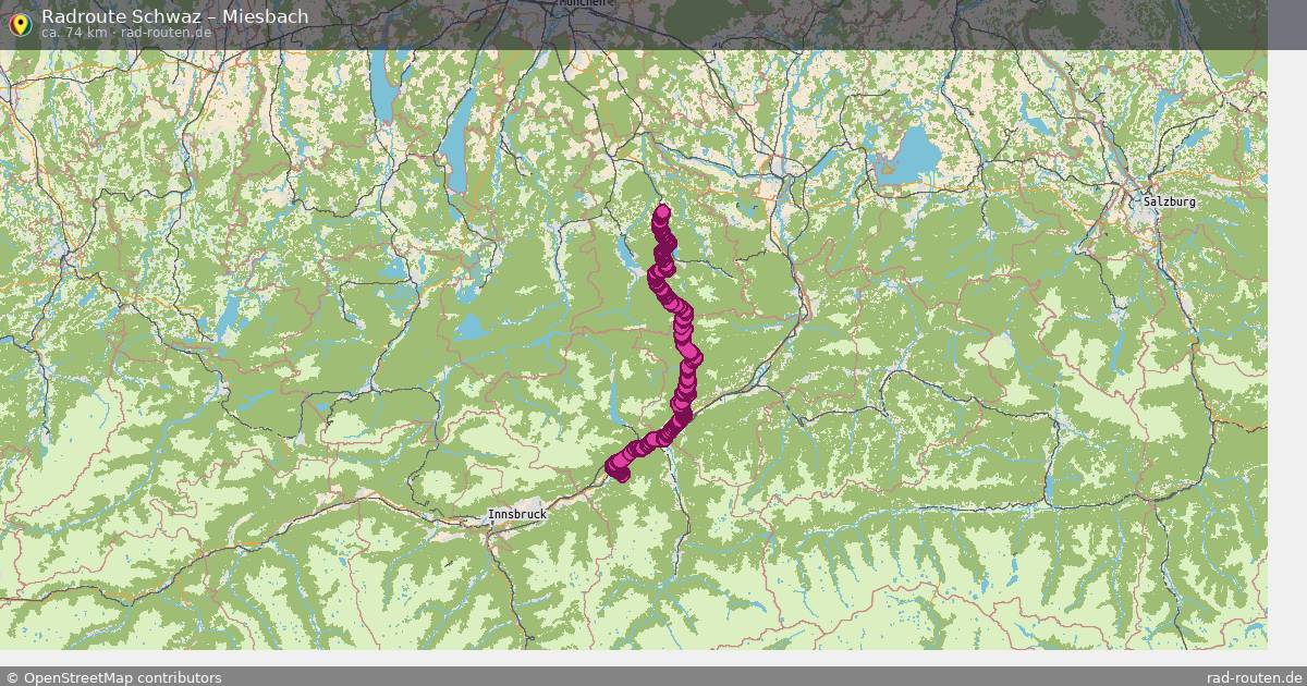 Fahrradroute Schwaz – Miesbach