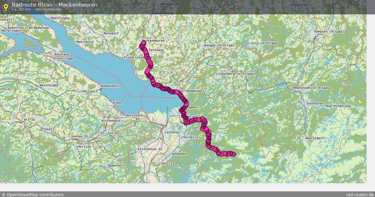 Fahrradroute Bizau – Meckenbeuren