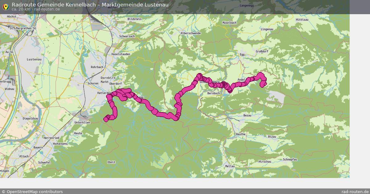 Fahrradroute Gemeinde Buch – Stadt Dornbirn