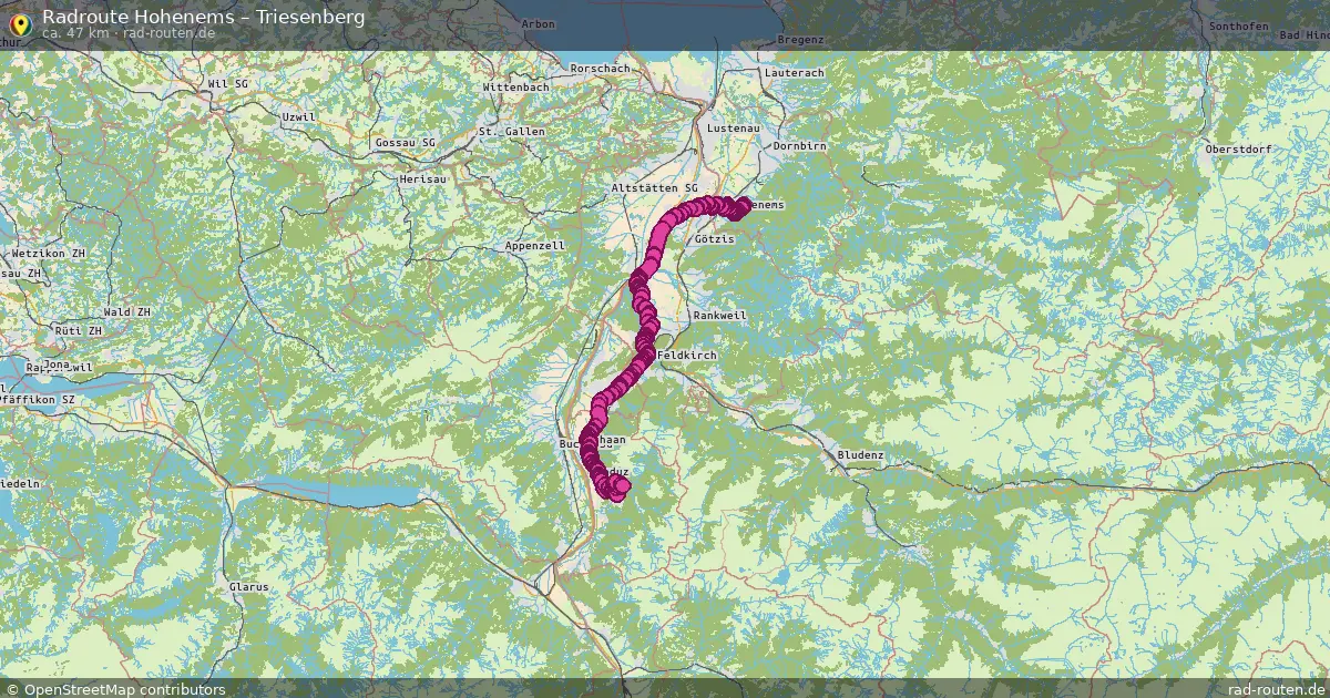 Radtour Hohenems – Triesenberg