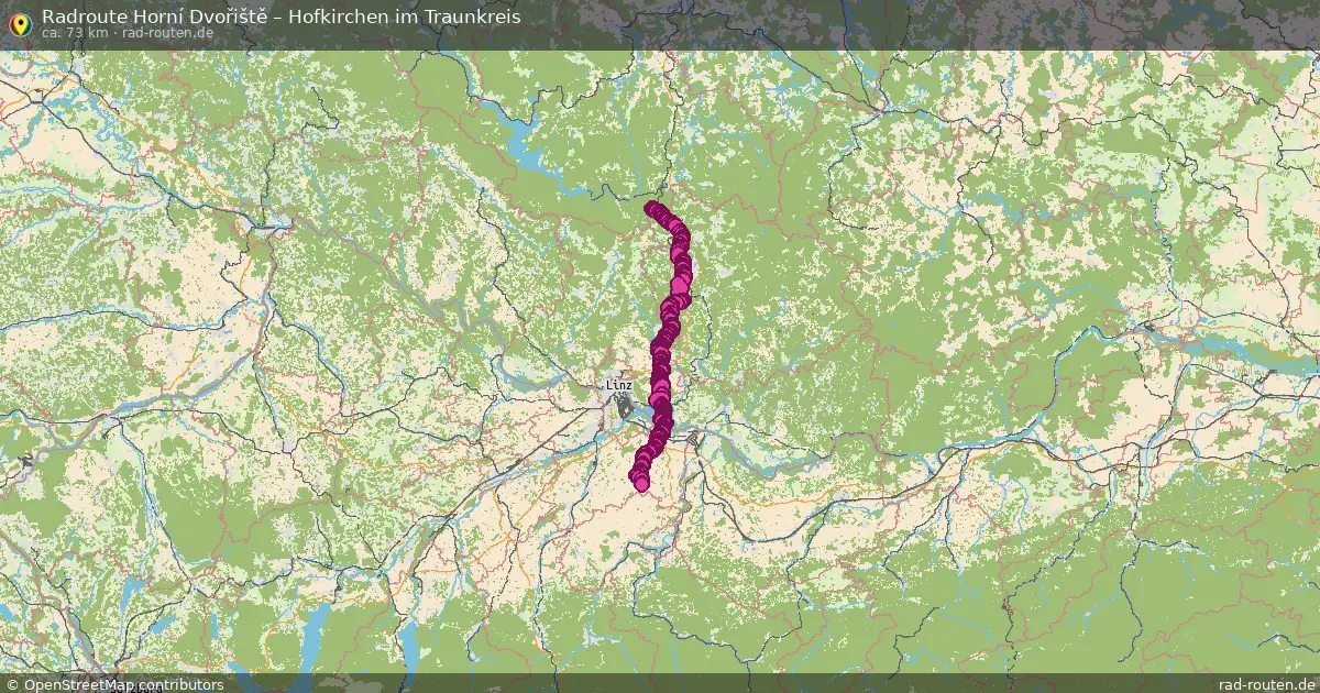 Fahrradroute Horní Dvořiště – Hofkirchen Im Traunkreis (73 km) – Rad-Routen.de