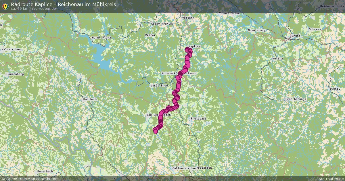 Radtour Kaplice – Reichenau Im Mühlkreis