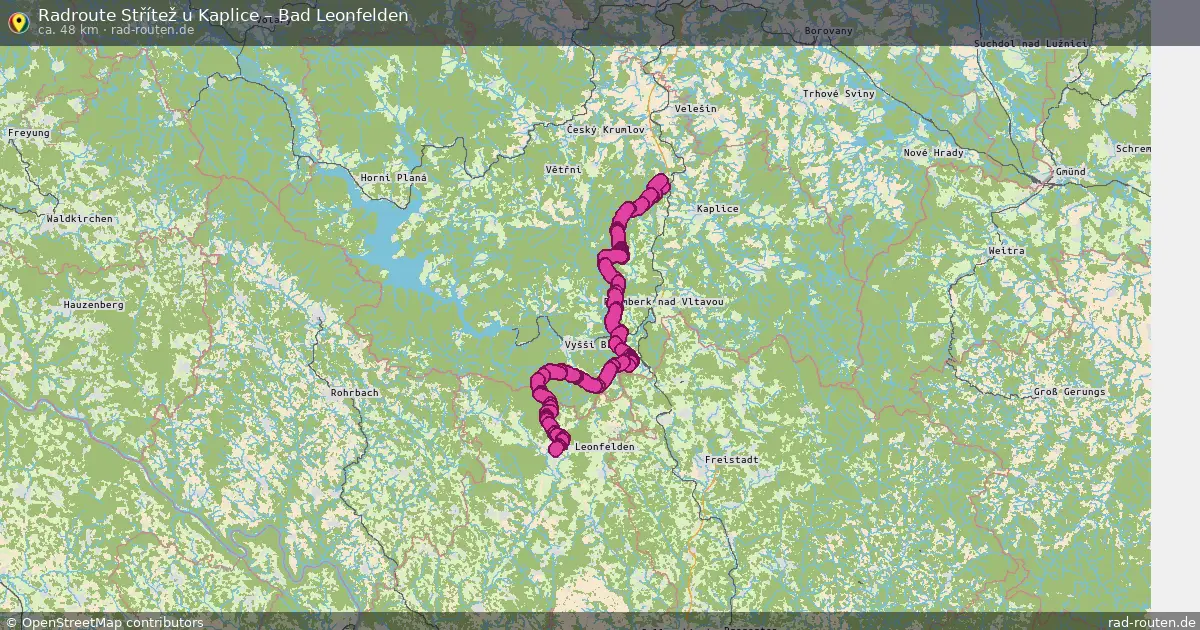 Radtour Střítež U Kaplice – Bad Leonfelden
