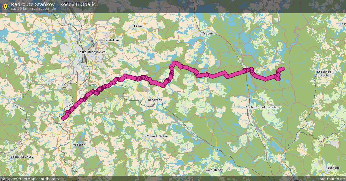 Fahrradroute Staňkov – Kosov U Opalic