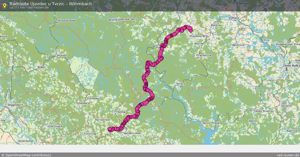 Radtour Újezdec U Tvrzic – Röhrnbach