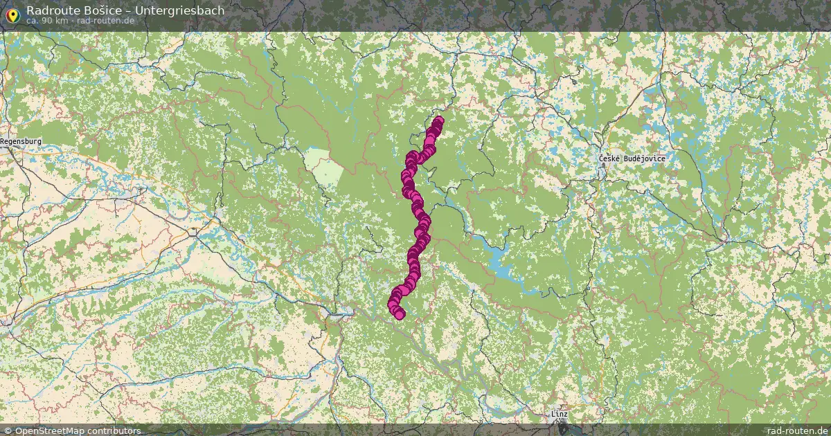 Radtour Bošice – Untergriesbach