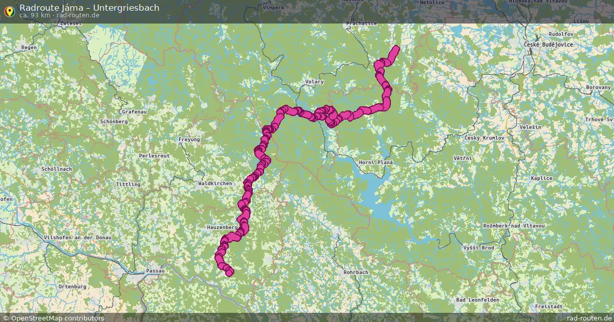 Radtour Jáma – Untergriesbach