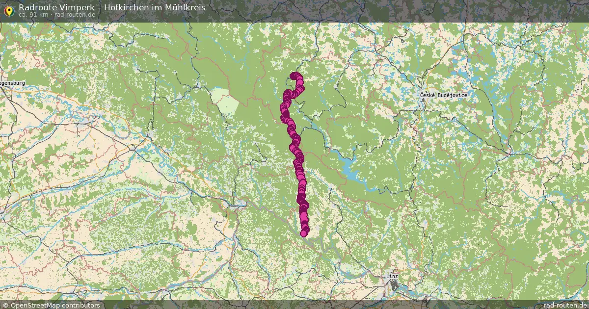 Radtour Vimperk – Hofkirchen Im Mühlkreis