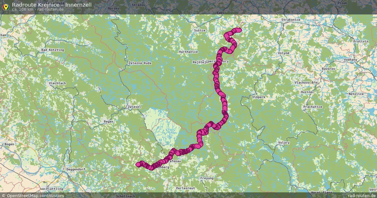 Radtour Krejnice – Innernzell