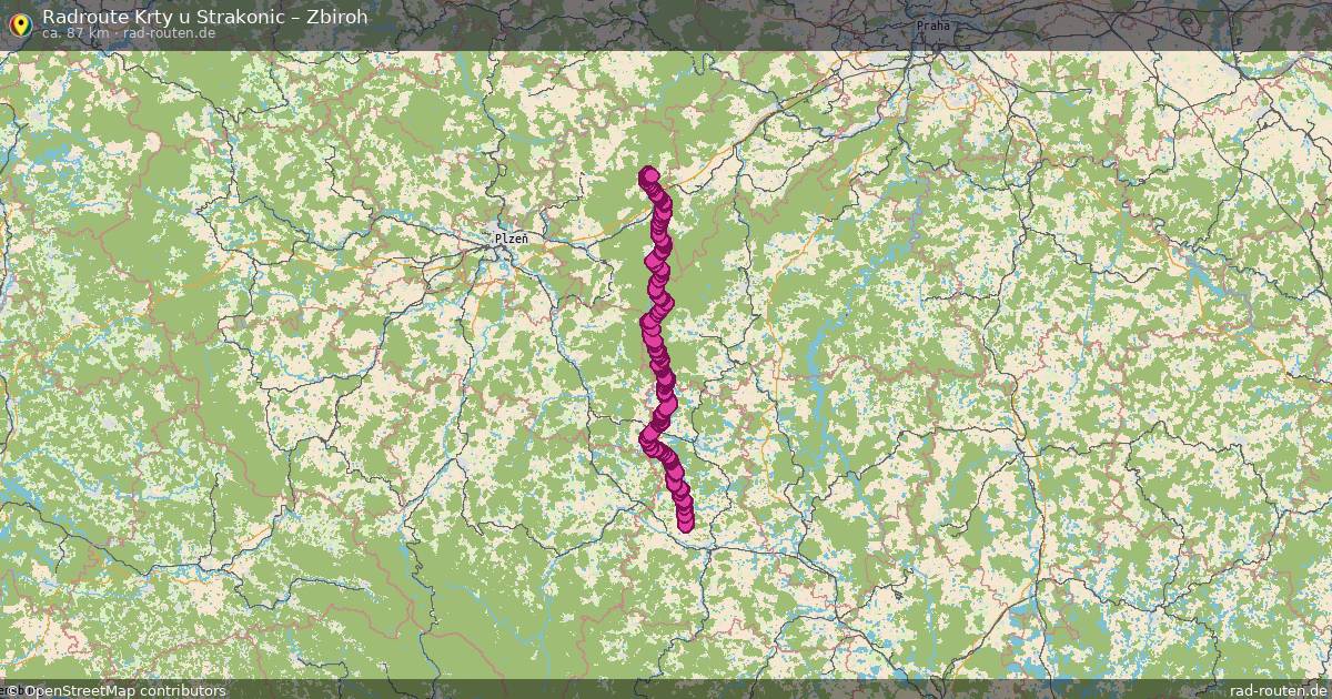 Fahrradroute Krty U Strakonic – Zbiroh