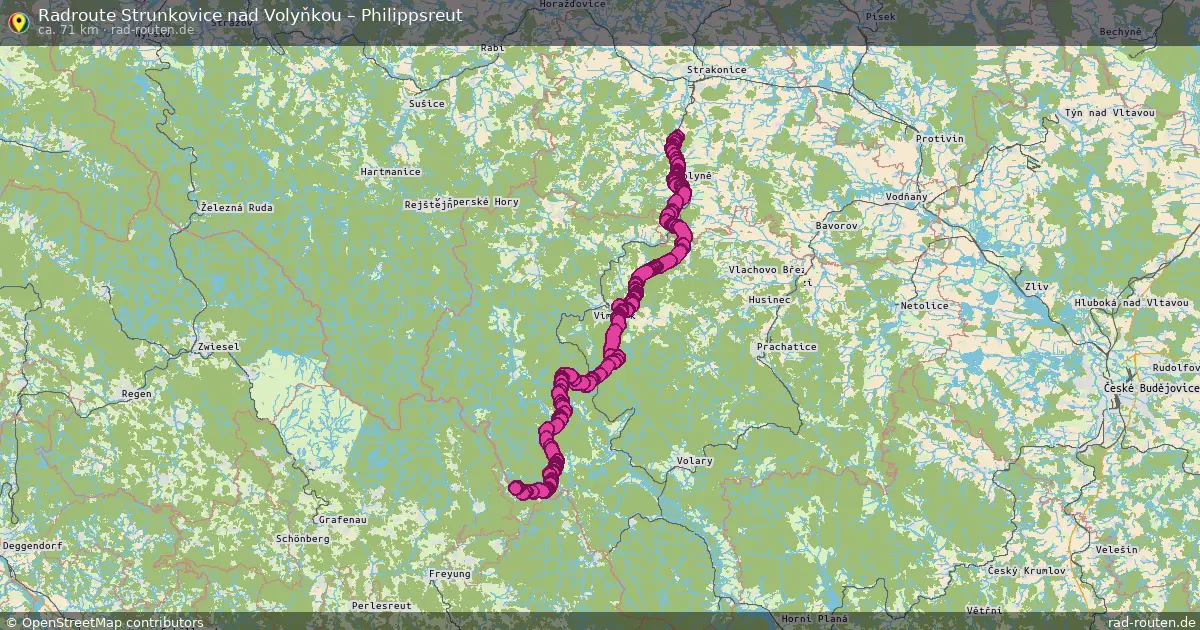Radtour Strunkovice Nad Volyňkou – Philippsreut