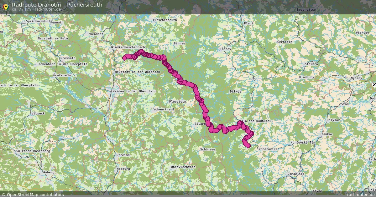Radtour Drahotín – Püchersreuth
