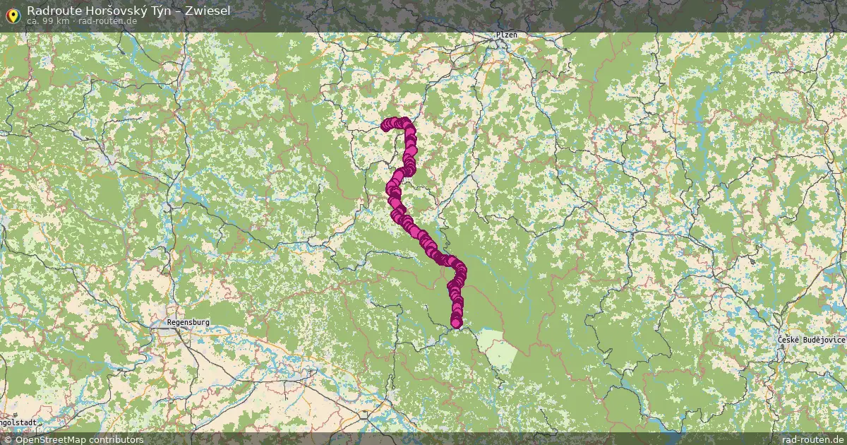Radtour Horšovský Týn – Zwiesel