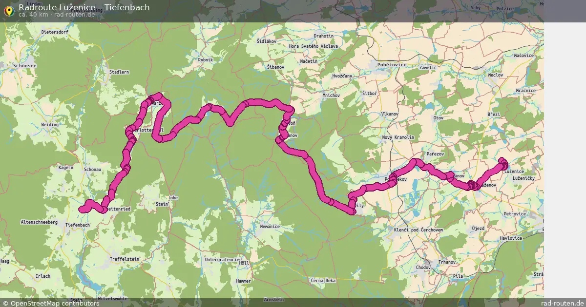 Radtour Luženice – Tiefenbach