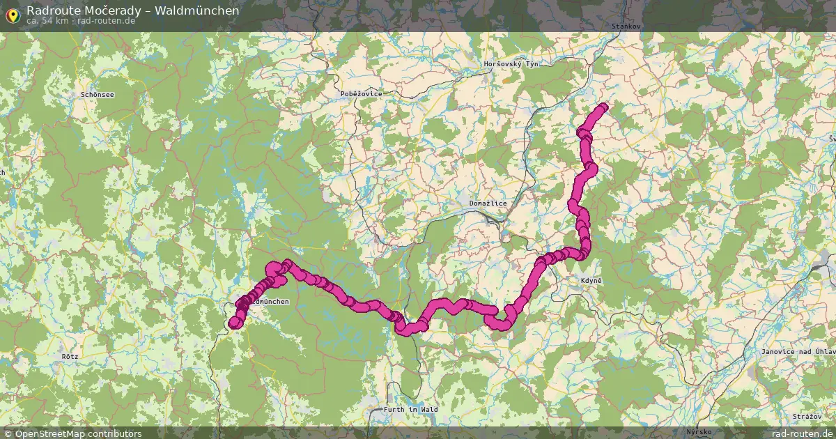 Radtour Močerady – Waldmünchen