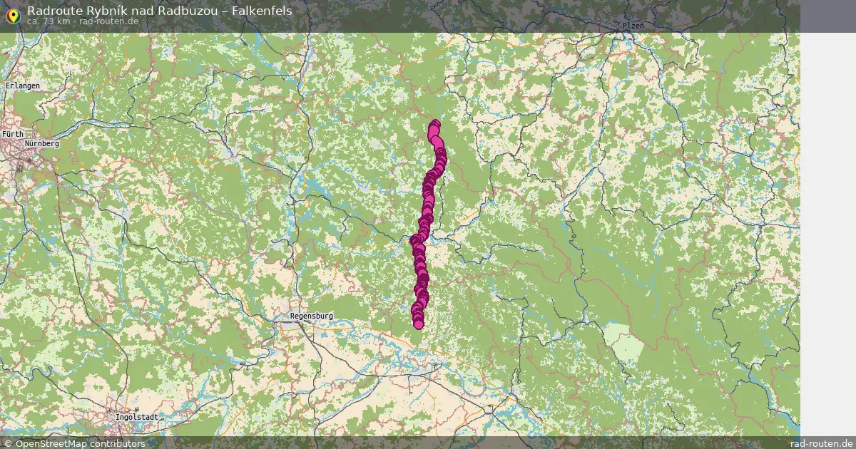 Radtour Rybník Nad Radbuzou – Falkenfels