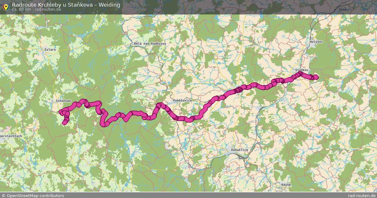Radtour Krchleby U Staňkova – Weiding
