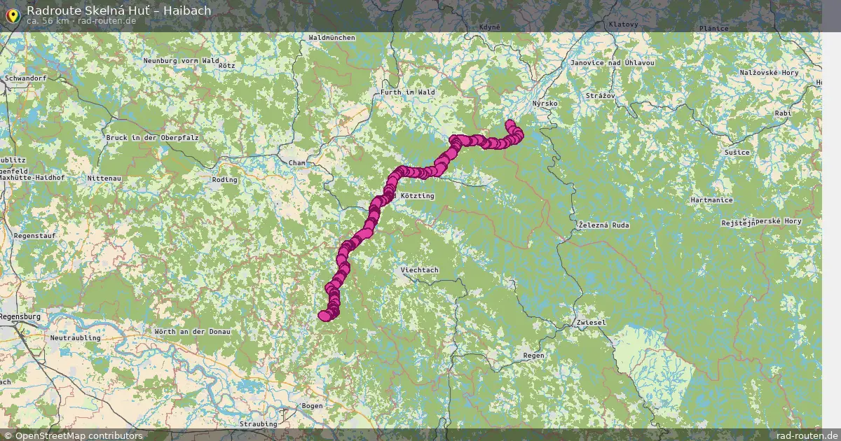 Radtour Skelná Huť – Haibach
