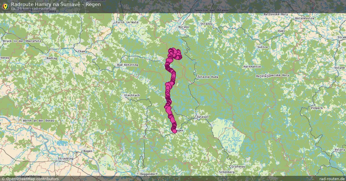 Radtour Hamry Na Šumavě – Regen