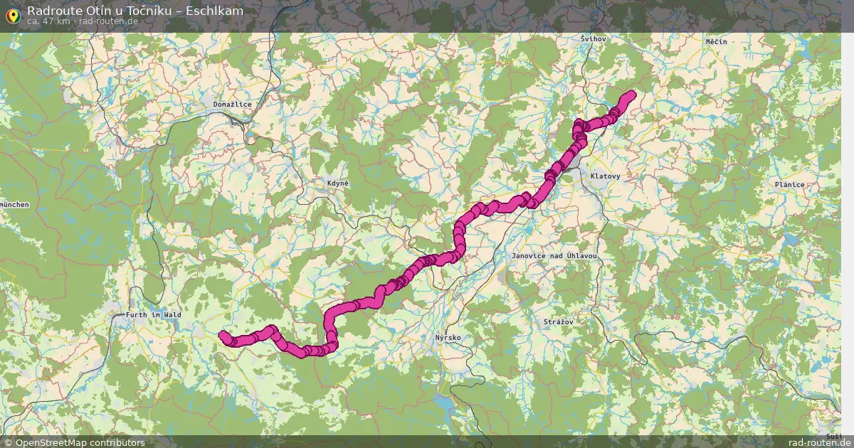 Radtour Otín U Točníku – Eschlkam