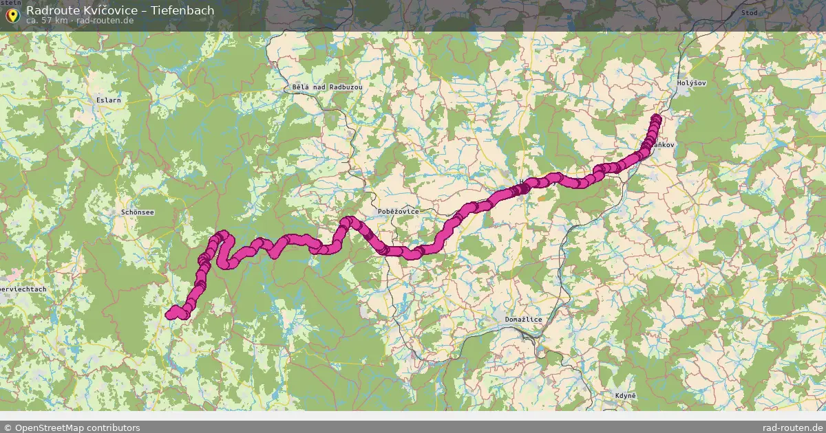 Radtour Kvíčovice – Tiefenbach