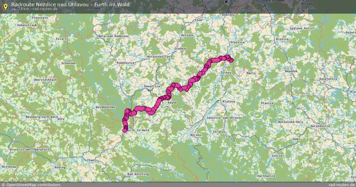 Radtour Nezdice Nad Úhlavou – Furth Im Wald