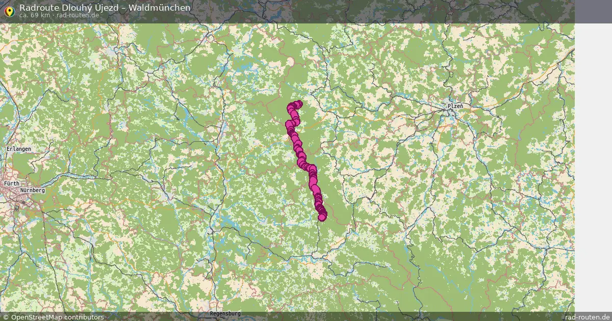 Radtour Dlouhý Újezd – Waldmünchen