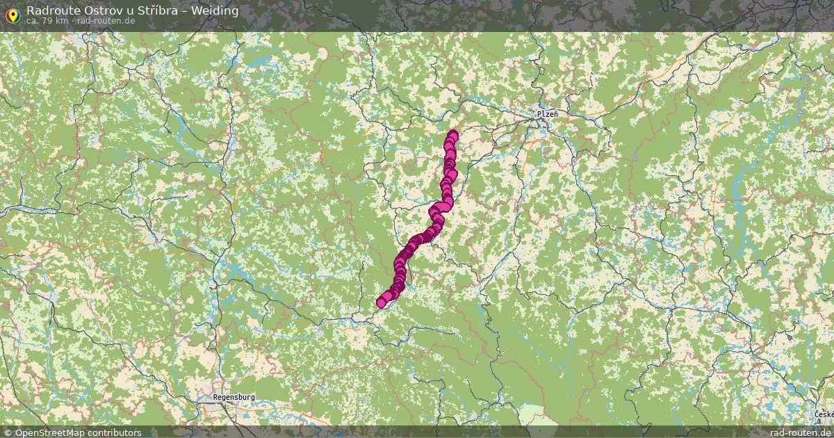 Radtour Ostrov U Stříbra – Weiding