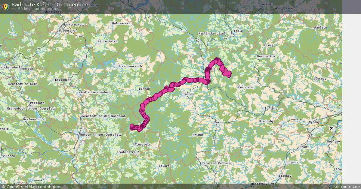 Radtour Kořen – Georgenberg