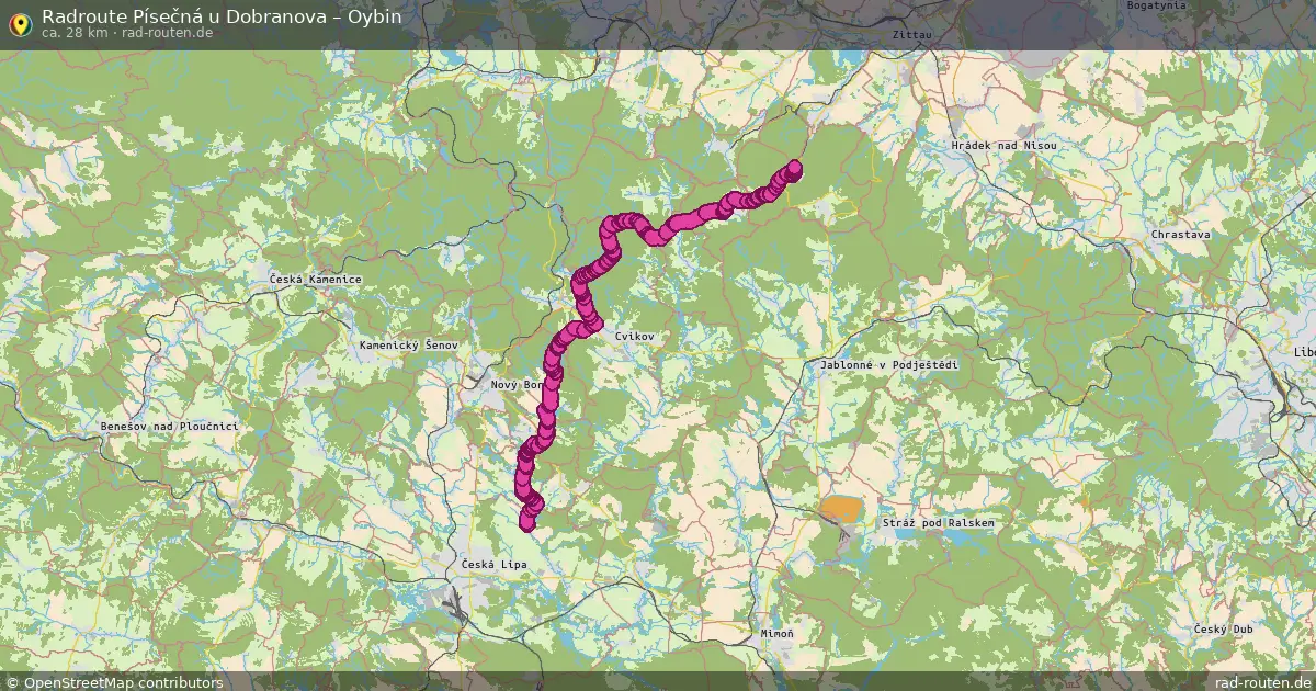 Radtour Písečná U Dobranova – Oybin