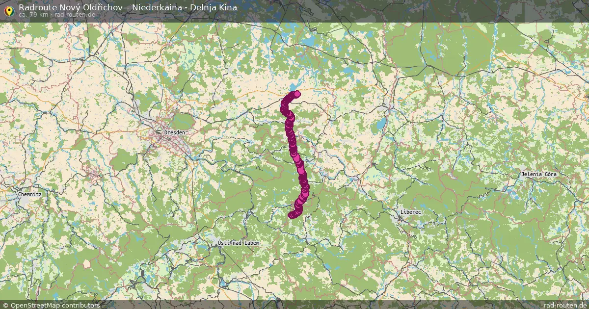 Radtour Nový Oldřichov – Niederkaina - Delnja Kina